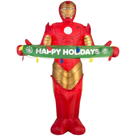 6Ft Airblown® Inflatable Christmas Iron Man with Holiday Banner Marvel By Gemmy Industries | 72″ x 53″ x 20″ | Michaels® 6Ft Airblown® Inflatable Christmas Iron Man with Holiday Banner Marvel By Gemmy Industries | 72″ x 53″ x 20″ | Michaels®